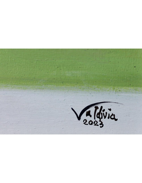 Fuente con columna (Alcazar de Sevilla) | Cuadro al óleo de José Luis Valdivia