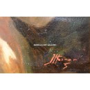 Mujer con cesto de flores