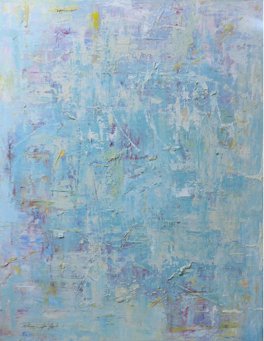 Abstraco celeste | Cuadro al óleo de Ana Delgado