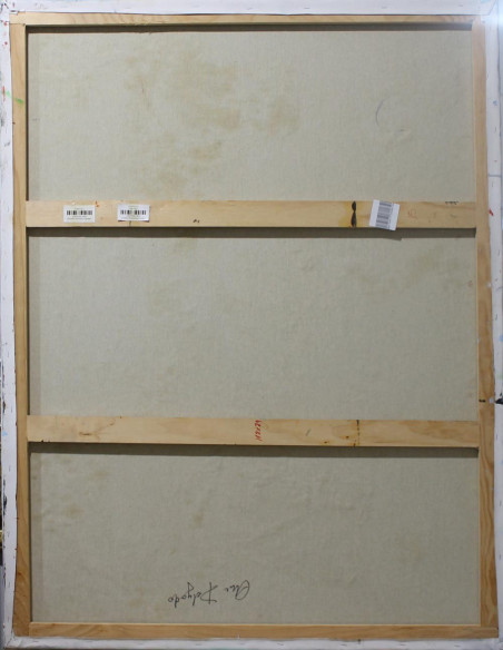 Abstraco celeste | Cuadro al óleo de Ana Delgado