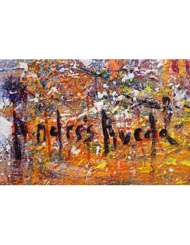 Sevilla a vista de pájaro | Cuadro al óleo de Andrés Rueda