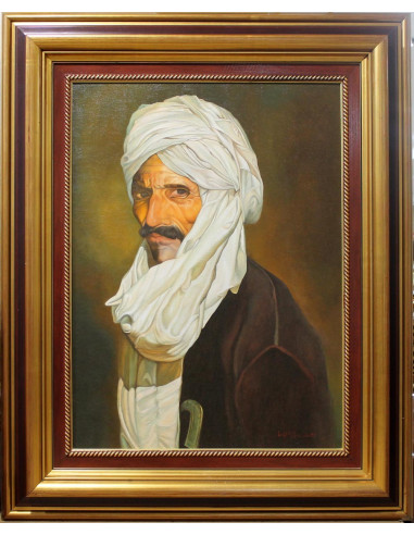Árabe con turbante | Cuadro al óleo de Luis Benavente
