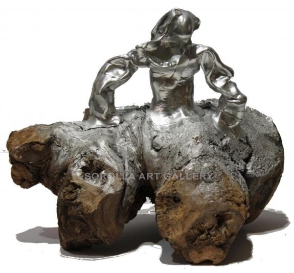 Sculptures: Menina Silver Swarovski (AL/137)