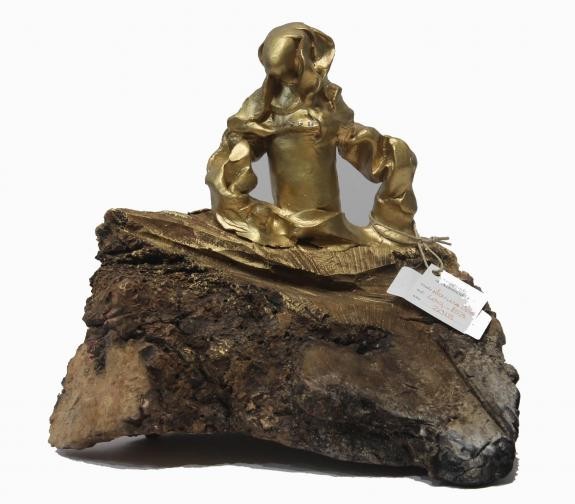 Sculptures: Menina Gold Swarovski (nº 153)