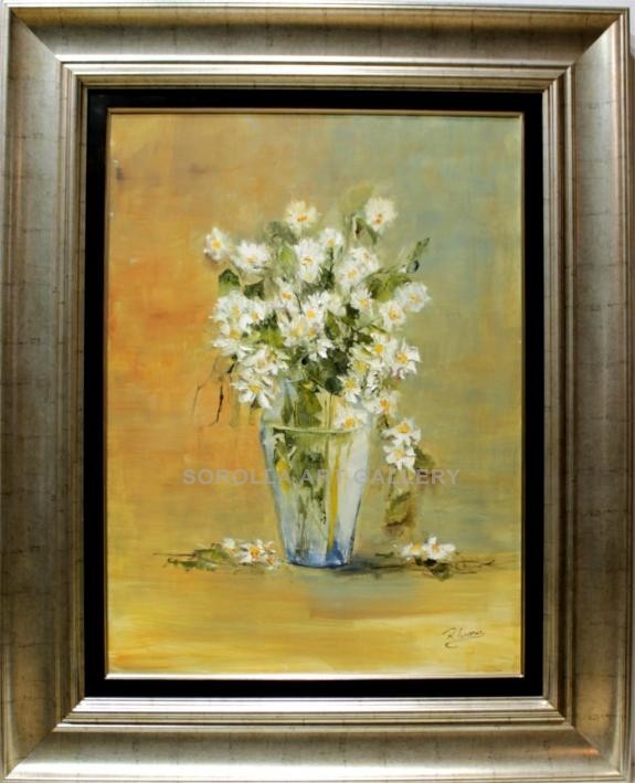 Rosa María: Vase of daisies