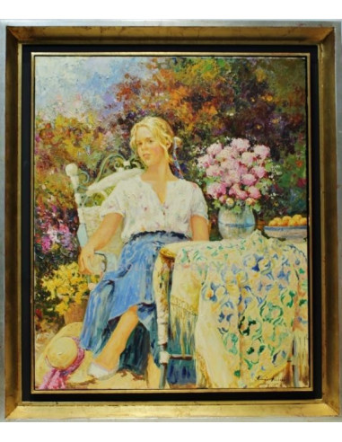 Román Francés: Tarde en el jardín