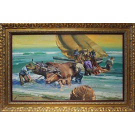 Eustaquio Segrelles: Oxen at the beach